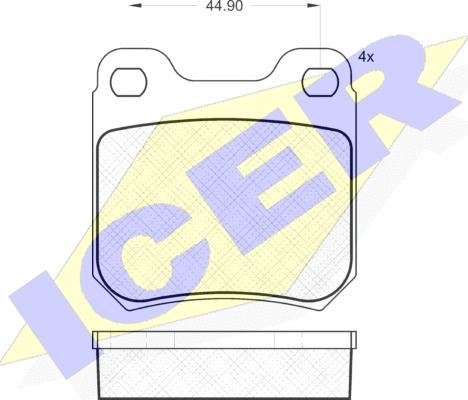 Icer 181299 - Brake Pad Set, disc brake autospares.lv