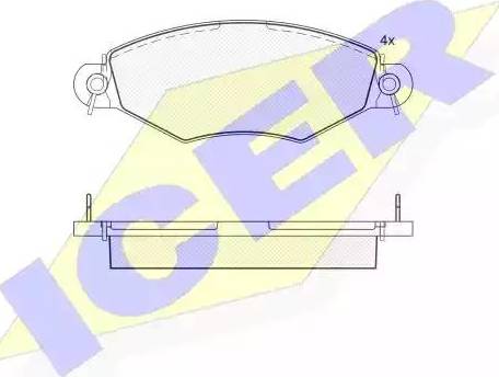 Icer 181255 - Brake Pad Set, disc brake autospares.lv