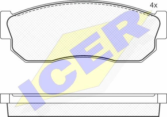 Icer 181252 - Brake Pad Set, disc brake autospares.lv