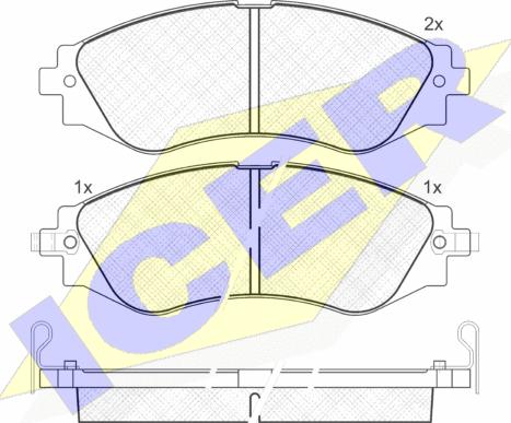 Icer 181260 - Brake Pad Set, disc brake autospares.lv