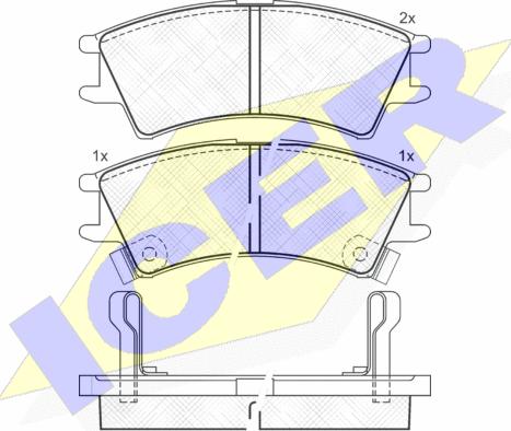 Icer 181268 - Brake Pad Set, disc brake autospares.lv