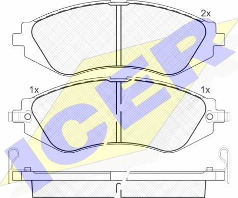 Icer 181263 - Brake Pad Set, disc brake autospares.lv