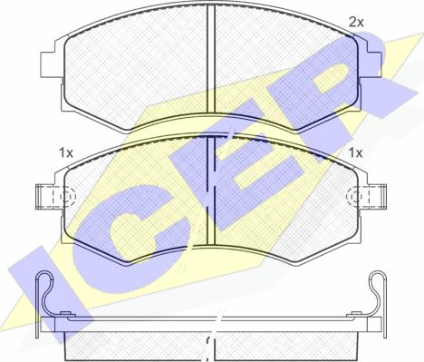 Icer 181267 - Brake Pad Set, disc brake autospares.lv