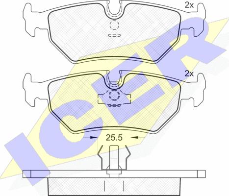 Icer 181214 - Brake Pad Set, disc brake autospares.lv