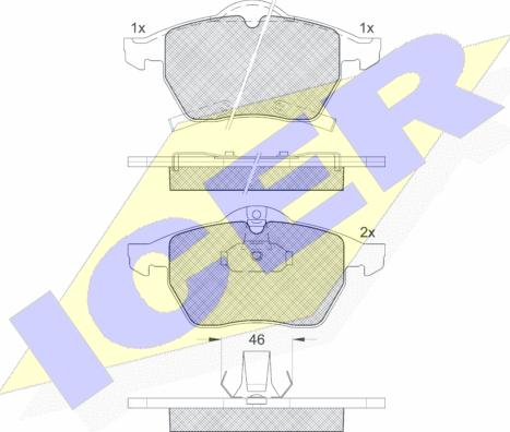 Icer 181218 - Brake Pad Set, disc brake autospares.lv