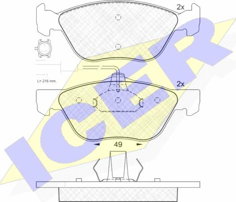 Icer 181283 - Brake Pad Set, disc brake autospares.lv