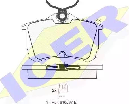 Icer 181287 - Brake Pad Set, disc brake autospares.lv