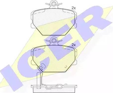 Icer 181274 - Brake Pad Set, disc brake autospares.lv