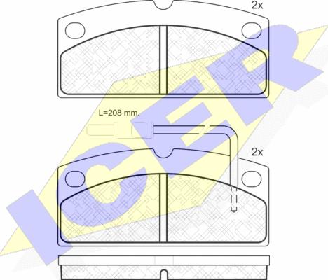 Icer 181273 - Brake Pad Set, disc brake autospares.lv