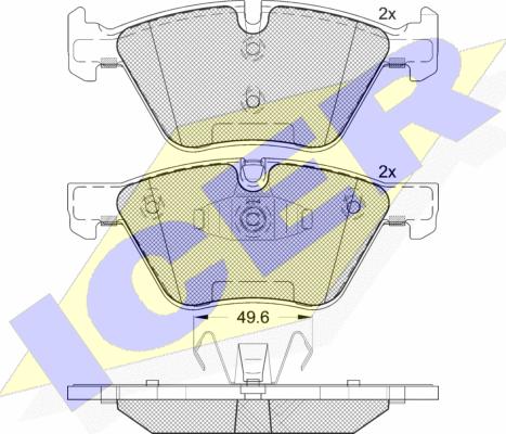 Icer 181795 - Brake Pad Set, disc brake autospares.lv