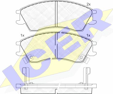 Icer 181797 - Brake Pad Set, disc brake autospares.lv