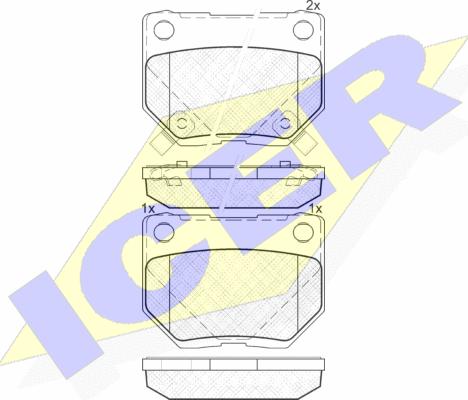 Icer 181749-200 - Brake Pad Set, disc brake autospares.lv