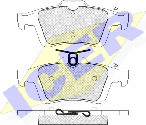 Icer 181744-396 - Brake Pad Set, disc brake autospares.lv