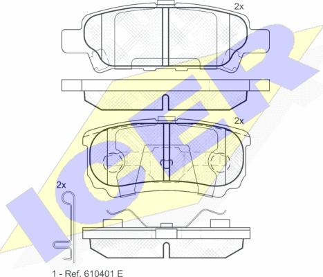 Icer 181746 - Brake Pad Set, disc brake autospares.lv