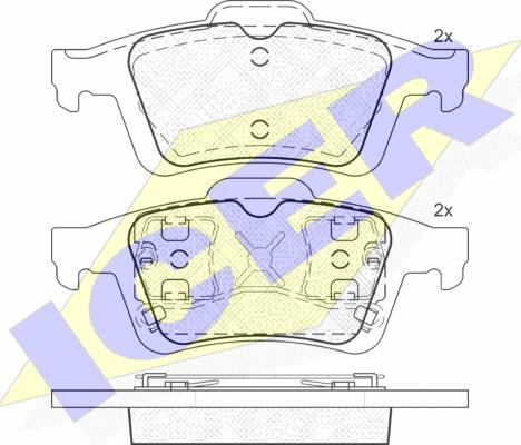 Icer 181743 - Brake Pad Set, disc brake autospares.lv