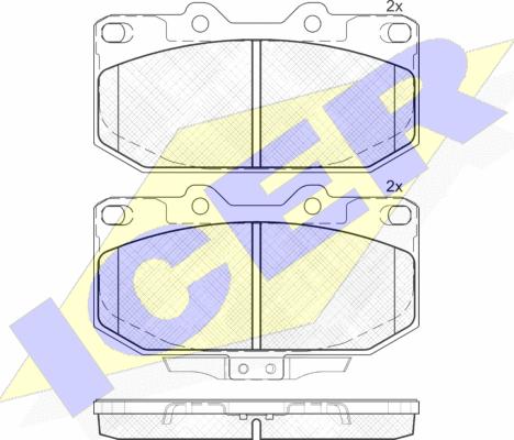 Icer 181755 - Brake Pad Set, disc brake autospares.lv