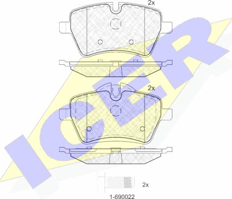 Icer 181756 - Brake Pad Set, disc brake autospares.lv