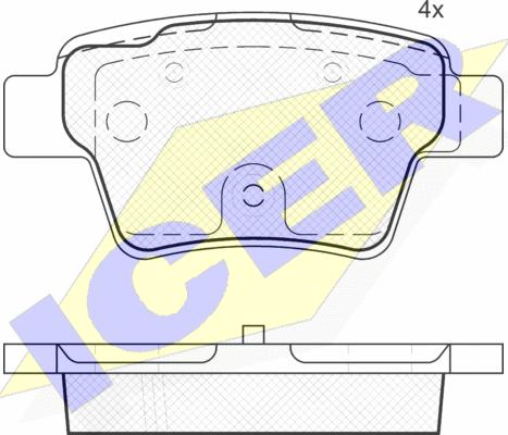 Icer 181765 - Brake Pad Set, disc brake autospares.lv