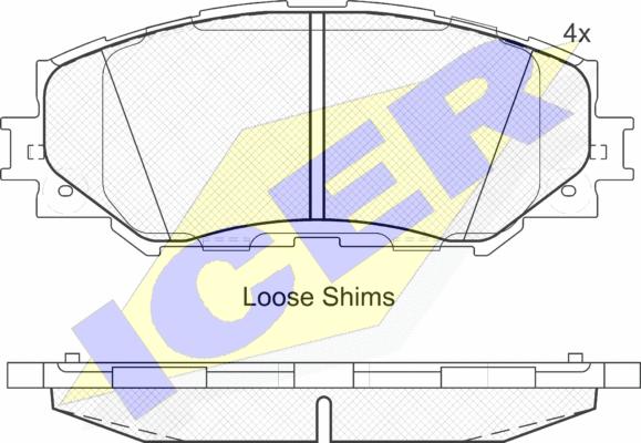 Icer 181760 - Brake Pad Set, disc brake autospares.lv