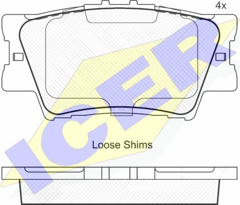 Icer 181761 - Brake Pad Set, disc brake autospares.lv