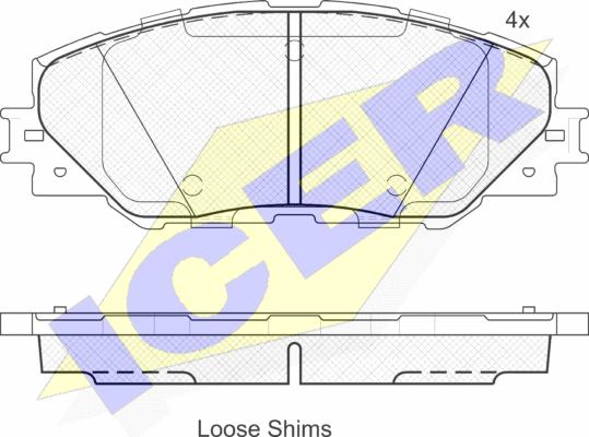 Icer 181762 - Brake Pad Set, disc brake autospares.lv