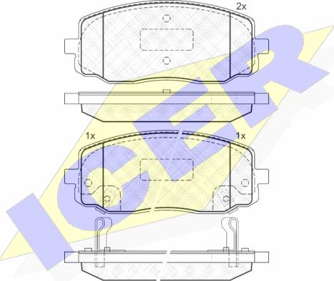 Icer 181709 - Brake Pad Set, disc brake autospares.lv