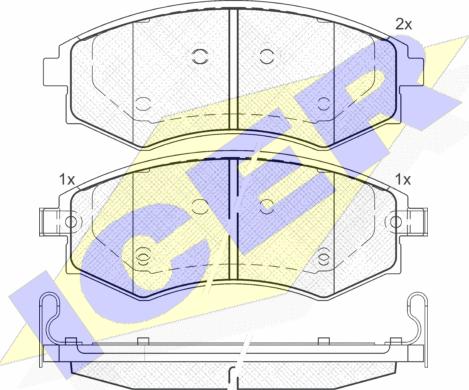 Icer 181716 - Brake Pad Set, disc brake autospares.lv