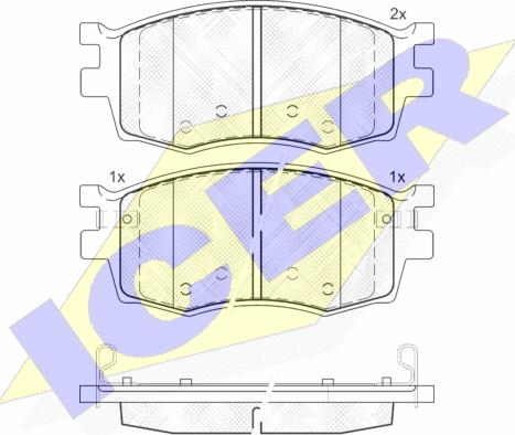 Icer 181711 - Brake Pad Set, disc brake autospares.lv