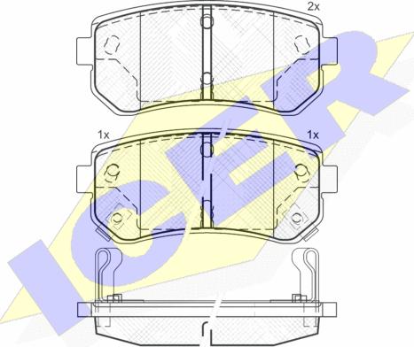 Icer 181712 - Brake Pad Set, disc brake autospares.lv