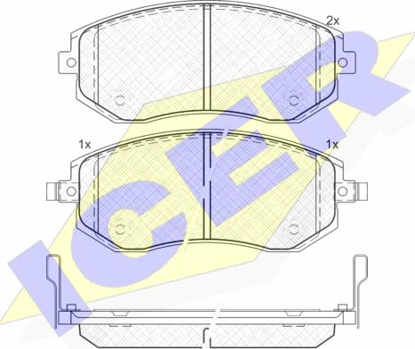 Icer 181717 - Brake Pad Set, disc brake autospares.lv