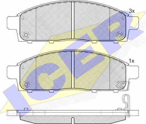 Icer 181784 - Brake Pad Set, disc brake autospares.lv