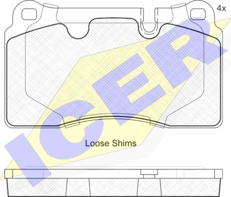 Icer 181788 - Brake Pad Set, disc brake autospares.lv