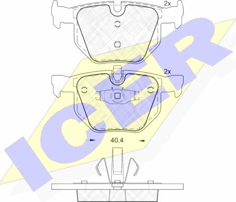 Icer 181739 - Brake Pad Set, disc brake autospares.lv