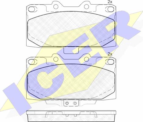 Icer 181733 - Brake Pad Set, disc brake autospares.lv