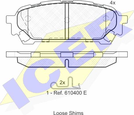 Icer 181737 - Brake Pad Set, disc brake autospares.lv