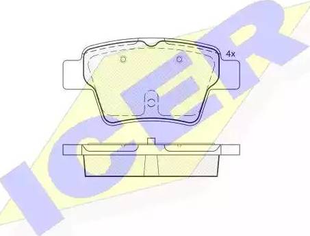 Icer 181729 - Brake Pad Set, disc brake autospares.lv