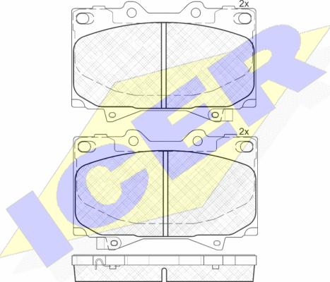 Icer 181723 - Brake Pad Set, disc brake autospares.lv