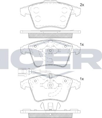 Icer 181779LM - Brake Pad Set, disc brake autospares.lv