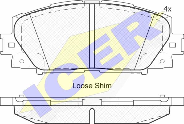 Icer 181774 - Brake Pad Set, disc brake autospares.lv