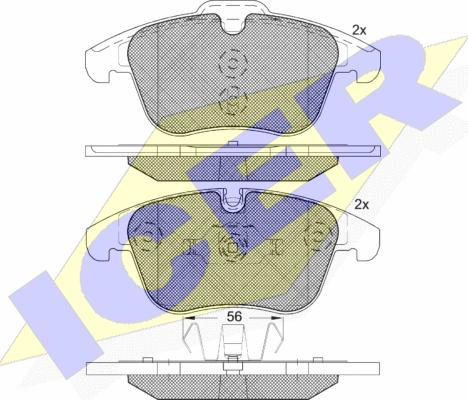 Icer 181775-203 - Brake Pad Set, disc brake autospares.lv