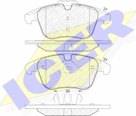 Icer 181775 - Brake Pad Set, disc brake autospares.lv