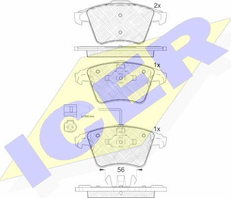 Icer 181778 - Brake Pad Set, disc brake autospares.lv