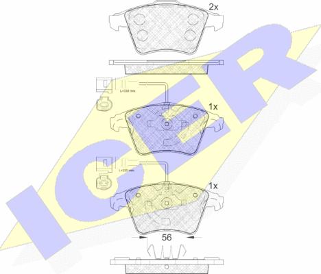 Icer 181777 - Brake Pad Set, disc brake autospares.lv