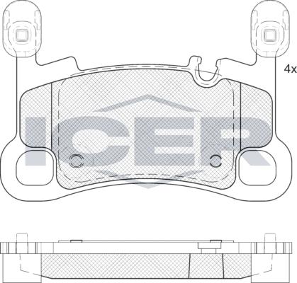 Icer 182458 - Brake Pad Set, disc brake autospares.lv