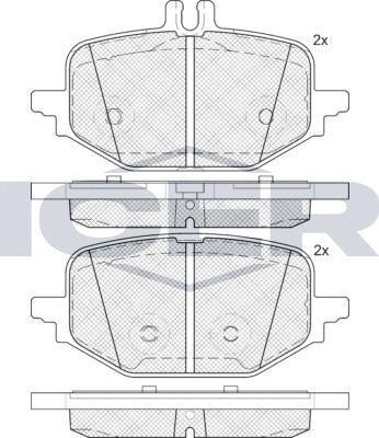 Icer 182426 - Brake Pad Set, disc brake autospares.lv