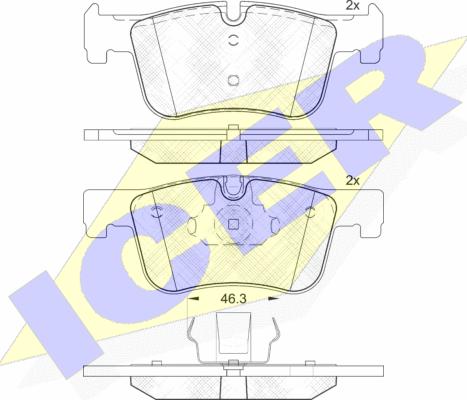 Icer 182048 - Brake Pad Set, disc brake autospares.lv