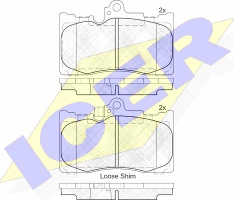 Icer 182059 - Brake Pad Set, disc brake autospares.lv