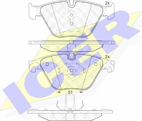 Icer 182065 - Brake Pad Set, disc brake autospares.lv