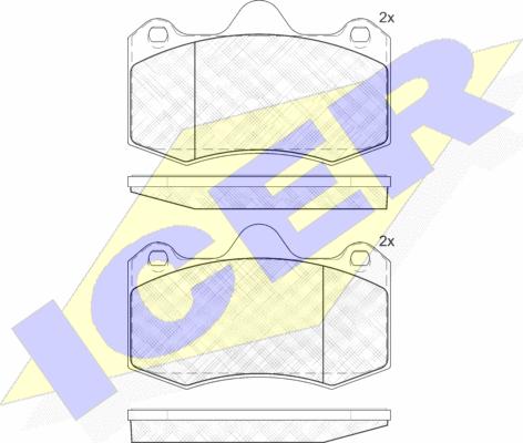 Icer 182009 - Brake Pad Set, disc brake autospares.lv