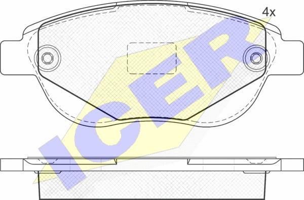 Icer 182011 - Brake Pad Set, disc brake autospares.lv